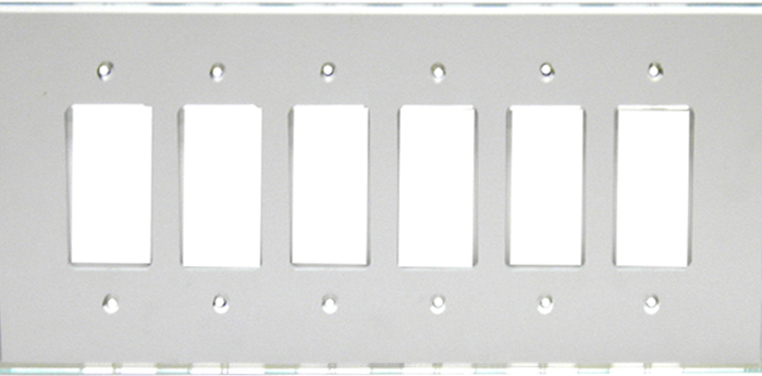 Glassalike® Gasketted Six Gang Decora